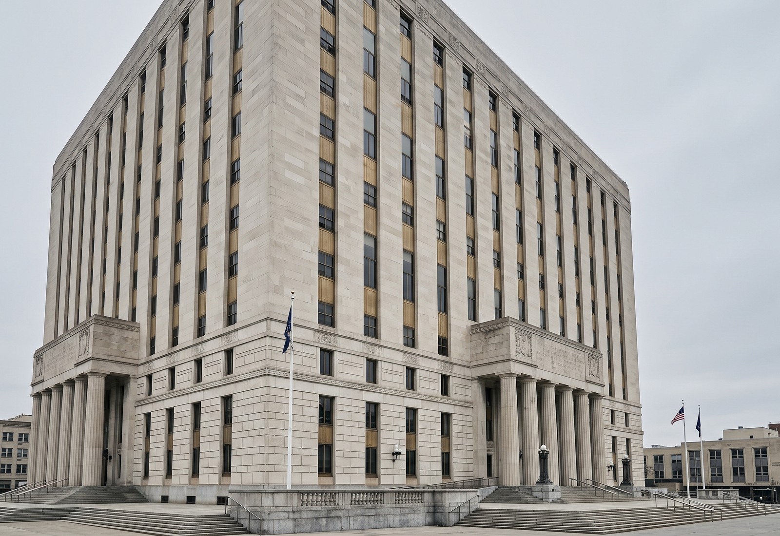 Stone facade of a Bronx courthouse